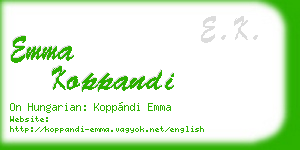 emma koppandi business card